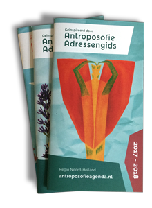 De 'Geïnspireerd door Antroposofie Adressengids' wordt jaarlijks uitgegeven en bevat adressen van initiatieven uit Noord-Holland die geïnspireerd zijn door de antroposofie.